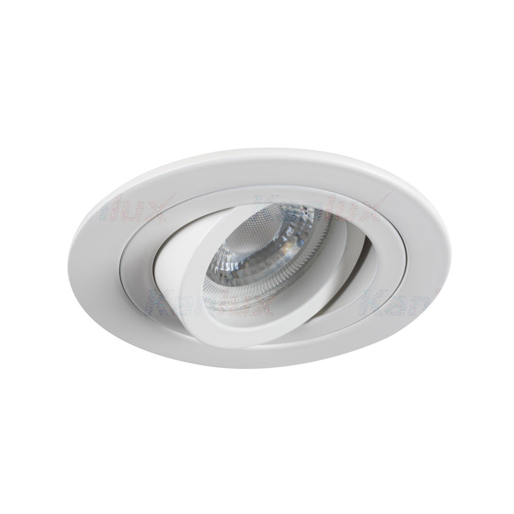Kanlux LED Inbouwspot Armatuur GU10 - IP20 Kantelbaar - Mat Wit - Rond 92MM | Zaagmaat 75MM - voor GU10 & GU5.3 Fitting Kanlux LED Inbouwspot Armatuur GU10 - IP20 Kantelbaar - Mat Wit - Rond 92MM | Zaagmaat 75MM - voor GU10 & GU5.3 Fitting