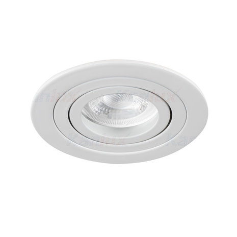 Kanlux LED Inbouwspot Armatuur GU10 - IP20 Kantelbaar - Mat Wit - Rond 92MM | Zaagmaat 75MM - voor GU10 & GU5.3 Fitting Kanlux LED Inbouwspot Armatuur GU10 - IP20 Kantelbaar - Mat Wit - Rond 92MM | Zaagmaat 75MM - voor GU10 & GU5.3 Fitting