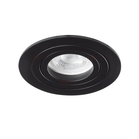 Kanlux LED Inbouwspot Armatuur GU10 - IP20  Kantelbaar - Mat Zwart - Rond 92MM |  Zaagmaat 80MM - voor GU10 & GU5.3 Fitting