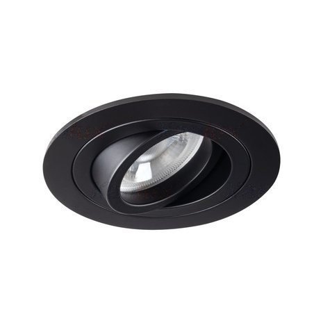 Kanlux LED Inbouwspot Armatuur GU10 - IP20  Kantelbaar - Mat Zwart - Rond 92MM |  Zaagmaat 80MM - voor GU10 & GU5.3 Fitting
