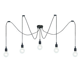 Lucide FIX MULTIPLE - Hanglamp - 5xE27 - Zwart Lucide FIX MULTIPLE - Hanglamp - 5xE27 - Zwart