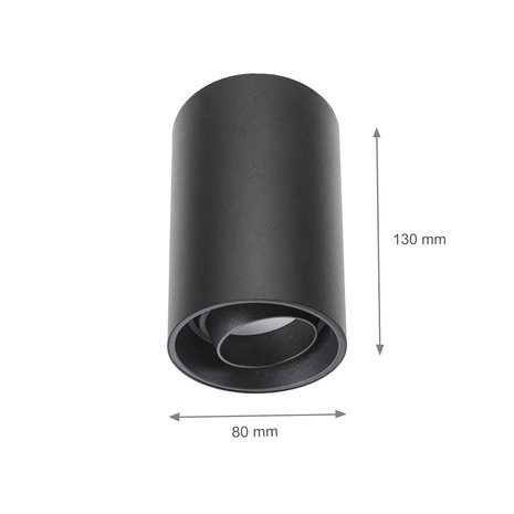 Spectrum LED plafondspot - 1x GU10 - Mat zwart - Kantelbaar