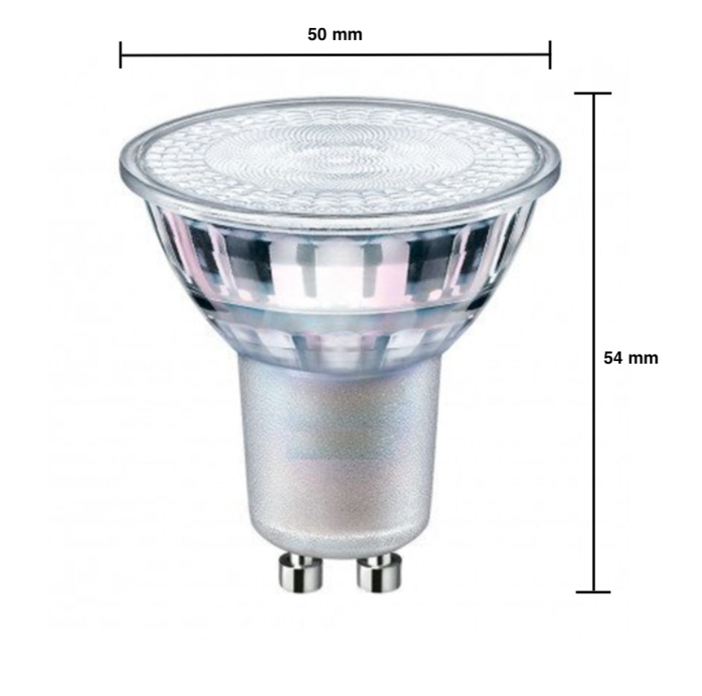 LCB Dimbare LED spot - GU10 3W - 2700K warm wit licht - Glazen behuizing LCB Dimbare LED spot - GU10 3W - 2700K warm wit licht - Glazen behuizing