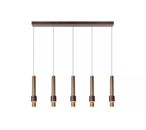 Lucide LED Hanglamp MARGARY - 5x4,2W - 2700K warm wit licht - Dimbaar - Koffie Lucide LED Hanglamp MARGARY - 5x4,2W - 2700K warm wit licht - Dimbaar - Koffie