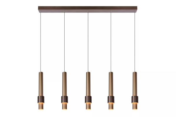 Lucide Lucide MARGARY - Hanglamp - LED Dimb. - 5x4,2W 2700K - Koffie