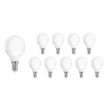 Spectrum Voordeelpak 10 stuks LED lamp - E14 fitting - 8W vervangt 50W - 4000K helder wit licht