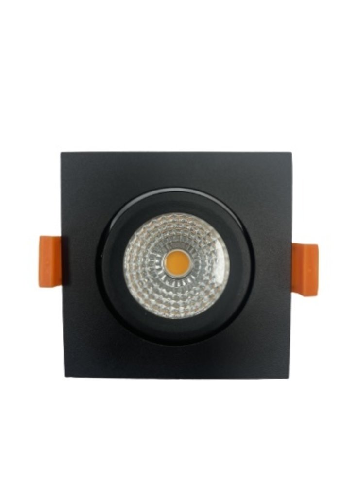 LCB LED Inbouwspot IP65 - Zwart Vierkant 82mm - 5W 500LM -  2700K 827 Warm Wit | Geschikt voor badkamer - Zaagmaat 75mm - Triac Dimbaar | 230v LCB LED Inbouwspot IP65 - Zwart Vierkant 82mm - 5W 500LM -  2700K 827 Warm Wit | Geschikt voor badkamer - Zaagmaat 75mm - Triac Dimbaar | 230v