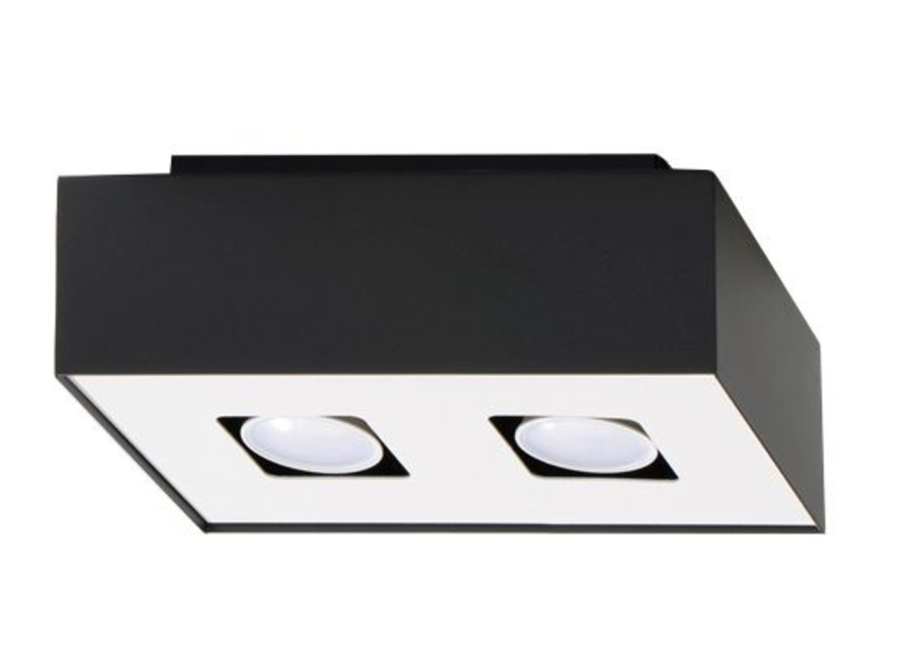Sollux Lighting Plafondspot MONO 2 zwart Sollux Lighting Plafondspot MONO 2 zwart