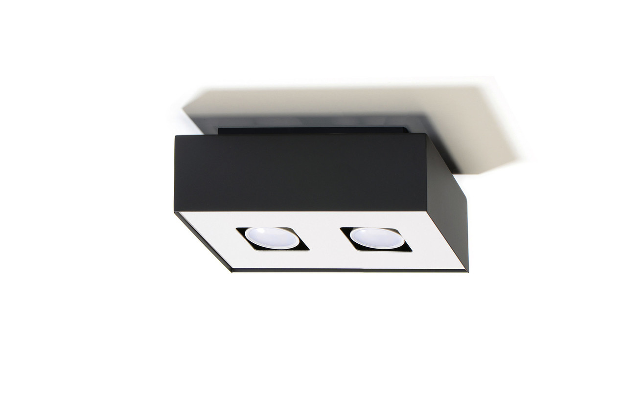 Sollux Lighting Plafondspot MONO 2 zwart Sollux Lighting Plafondspot MONO 2 zwart