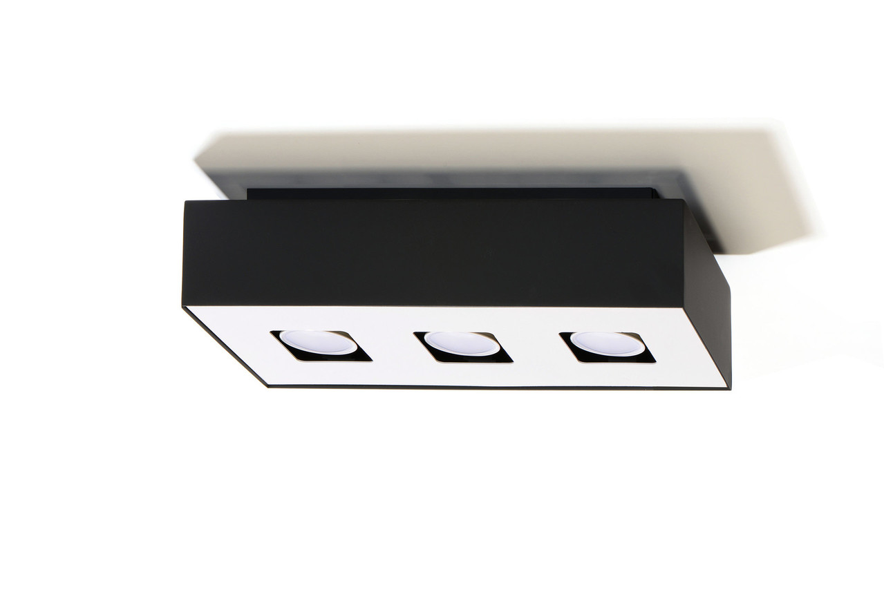 Sollux Lighting Plafondspot MONO 3 zwart Sollux Lighting Plafondspot MONO 3 zwart