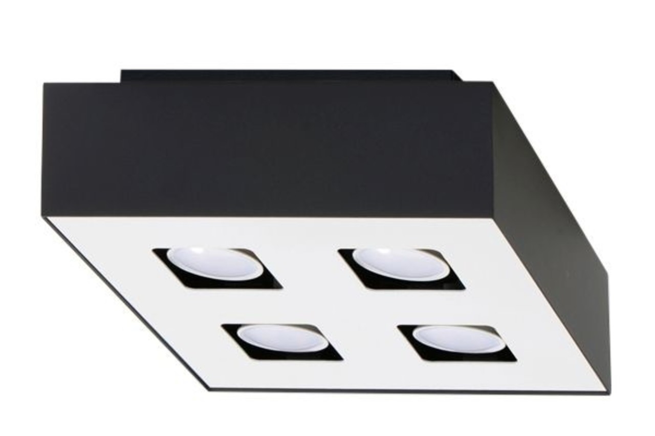 Sollux Lighting Plafondspot MONO 4 zwart Sollux Lighting Plafondspot MONO 4 zwart