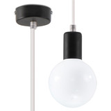 Sollux Lighting Hanglamp EDISON wit
