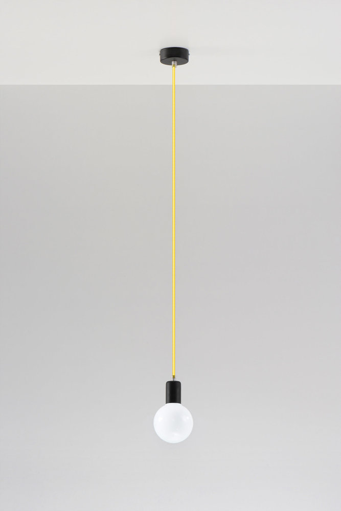 Sollux Lighting Hanglamp EDISON geel
