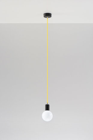 Sollux Lighting Hanglamp EDISON geel