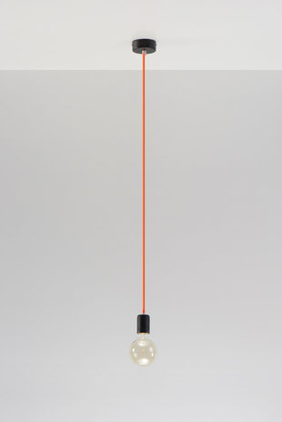 Sollux Lighting Hanglamp EDISON oranje