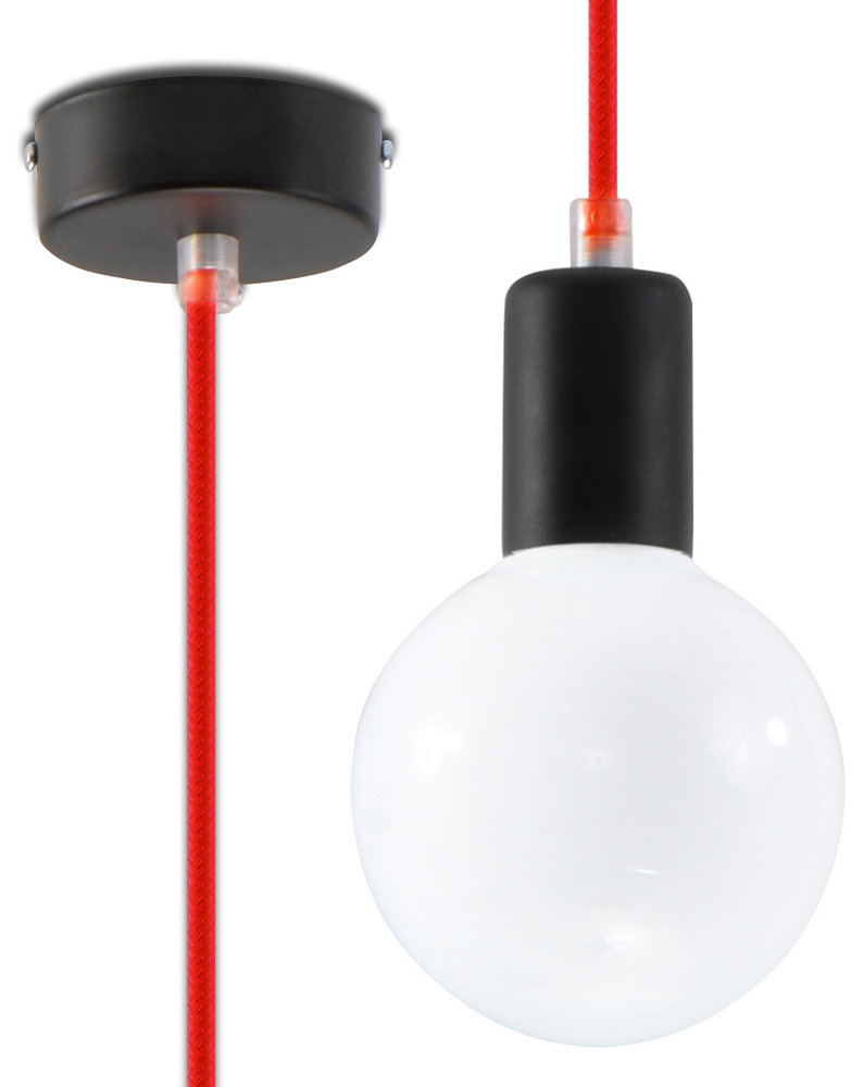 Sollux Lighting Hanglamp EDISON rood Sollux Lighting Hanglamp EDISON rood