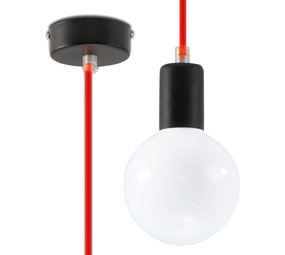 Sollux Lighting Hanglamp EDISON rood Sollux Lighting Hanglamp EDISON rood