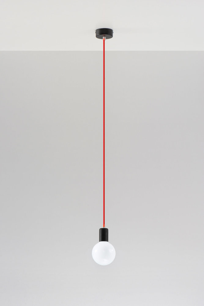 Sollux Lighting Hanglamp EDISON rood Sollux Lighting Hanglamp EDISON rood
