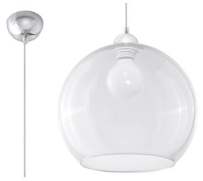 Sollux Lighting Hanglamp BALL transparant
