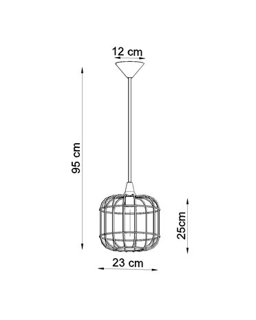 Sollux Lighting Hanglamp CELTA zwart Sollux Lighting Hanglamp CELTA zwart