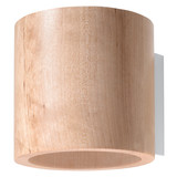 Sollux Lighting Wandlamp ORBIS natuurlijk hout