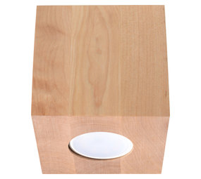 Sollux Lighting Plafondlamp QUAD naturel hout