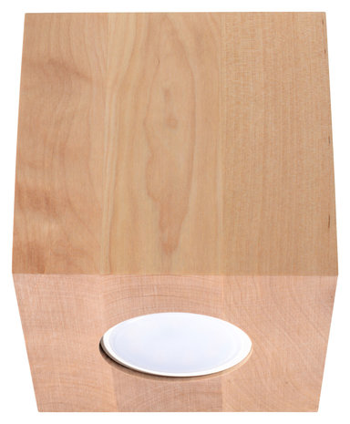 Sollux Lighting Plafondspot QUAD natuurlijk hout Sollux Lighting Plafondspot QUAD natuurlijk hout