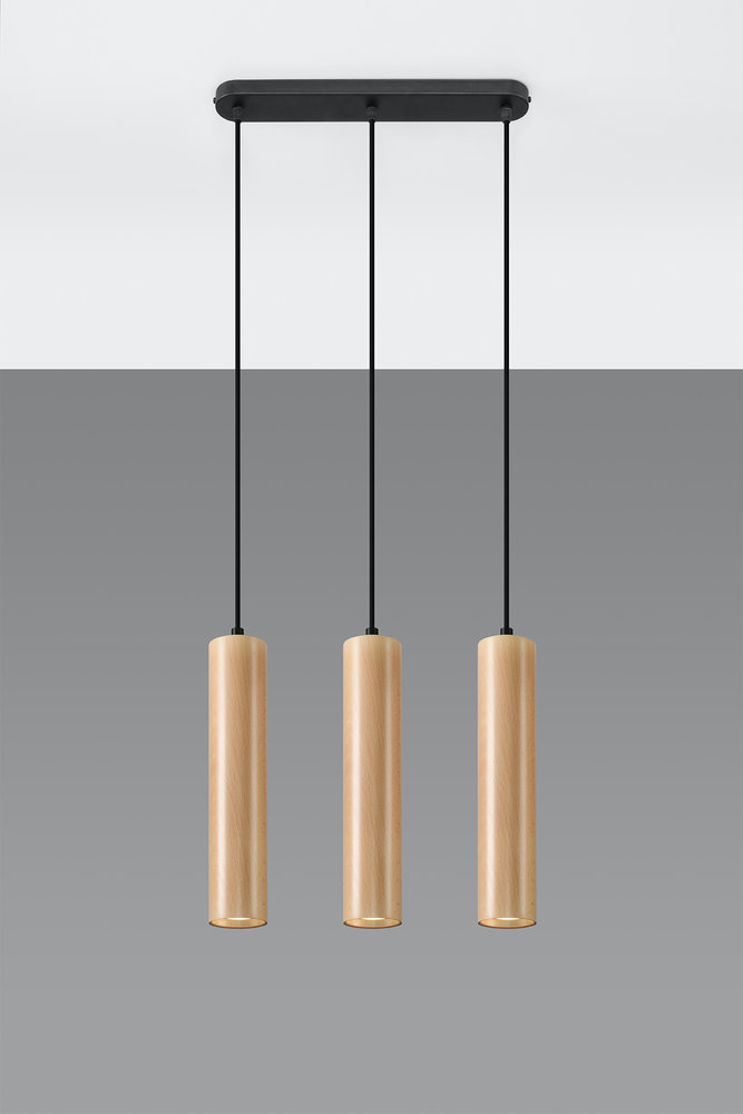 Sollux Lighting Hanglamp LINO 3 hout