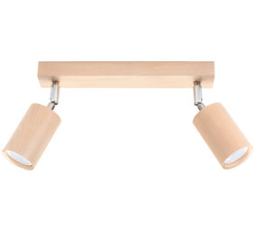 Sollux Lighting Plafondlamp BERG 2 naturel hout