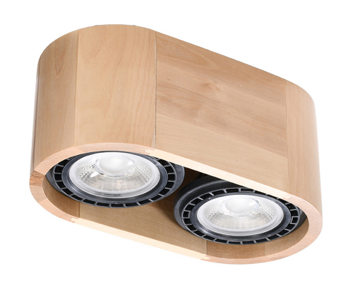 Sollux Lighting Plafondspot BASIC 2 natuurlijk hout Sollux Lighting Plafondspot BASIC 2 natuurlijk hout
