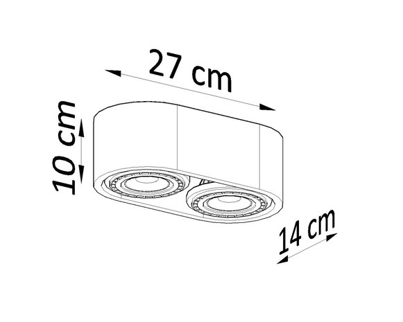 Sollux Lighting Plafondspot BASIC 2 natuurlijk hout Sollux Lighting Plafondspot BASIC 2 natuurlijk hout