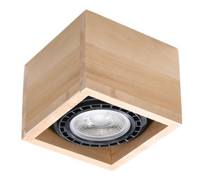 Sollux Lighting Plafondspot QUATRO 1 natuurlijk hout Sollux Lighting Plafondspot QUATRO 1 natuurlijk hout