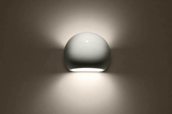 Sollux Lighting VarnishedWandlamp GLOBE wit gloss
