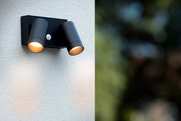 Lucide Lucide TAYLOR - Wandspot Buiten - 2xGU10 - IP54 - Zwart Lucide Lucide TAYLOR - Wandspot Buiten - 2xGU10 - IP54 - Zwart