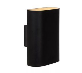Lucide OP=OP OVALIS Wandlamp-Zwart-2xE14-9W-Metaal Lucide OP=OP OVALIS Wandlamp-Zwart-2xE14-9W-Metaal
