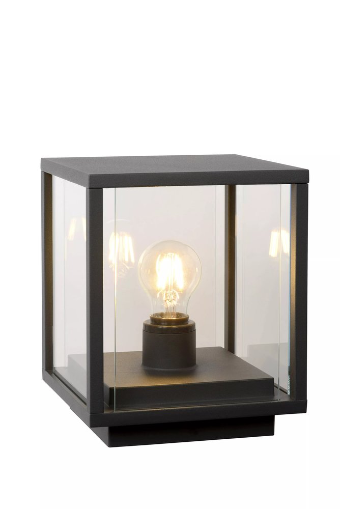 Lucide CLAIRE - Sokkellamp Buiten - 1xE27 - IP54 - Antraciet Lucide CLAIRE - Sokkellamp Buiten - 1xE27 - IP54 - Antraciet
