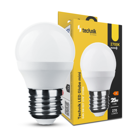 LED lamp - E27 fitting - 3W vervangt 25W - wit licht 3000K - Ledlichtdiscounter.nl