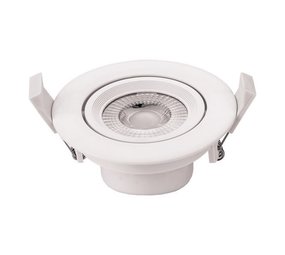OP=OP LED Downlight rond - 7W - 100/240V AC - Lichtkleur optioneel - Kantelbaar - Wit OP=OP LED Downlight rond - 7W - 100/240V AC - Lichtkleur optioneel - Kantelbaar - Wit