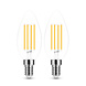 Modee Lighting 2-PACK LED Filament kaarslamp - E14 C35 4W - 2700K warm wit licht Modee Lighting 2-PACK LED Filament kaarslamp - E14 C35 4W - 2700K warm wit licht