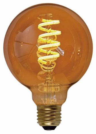 Freelight Globe 8W LED Kooldraad Dimbaar 95mm Gold Freelight Globe 8W LED Kooldraad Dimbaar 95mm Gold