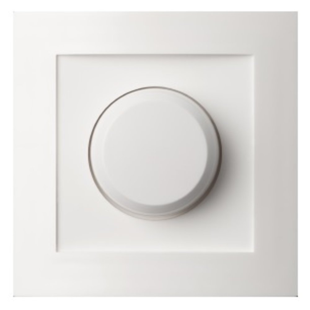 Afdekplaatje TRADIM Voor dimmer Incl. knop Wit