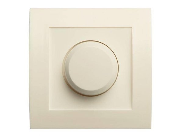 Tradim Afdekplaatje TRADIM - Voor dimmer - Incl. knop - Creme Tradim Afdekplaatje TRADIM - Voor dimmer - Incl. knop - Creme