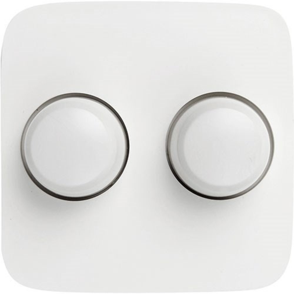 Tradim Inlegplaatje duo BUSCH JAEGER - Voor dimmer - Incl. knoppen - Wit
