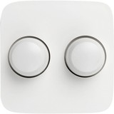 Tradim Inlegplaatje duo BUSCH JAEGER - Voor dimmer - Incl. knoppen - Wit