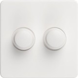 Tradim Inlegplaatje duo PEHA - Voor dimmer - Incl. knoppen - Wit Tradim Inlegplaatje duo PEHA - Voor dimmer - Incl. knoppen - Wit