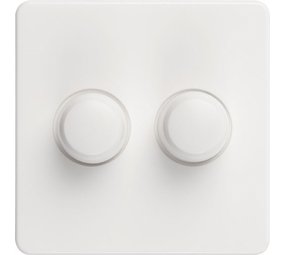 Tradim Inlegplaatje duo PEHA - Voor dimmer - Incl. knoppen - Wit Tradim Inlegplaatje duo PEHA - Voor dimmer - Incl. knoppen - Wit