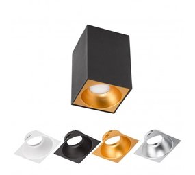 Spectrum LED plafondspot - Cube Mat Zwart 95x95x138 mm - Excl. LED Spot Spectrum LED plafondspot - Cube Mat Zwart 95x95x138 mm - Excl. LED Spot