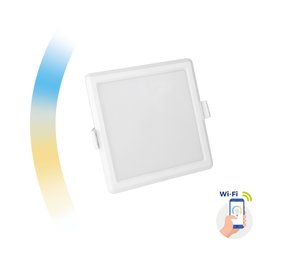 Spectrum Smart WiFi LED Inbouwspot vierkant - 6W CCT 3000K-6500K - Zaagmaat 105x105mm Spectrum Smart WiFi LED Inbouwspot vierkant - 6W CCT 3000K-6500K - Zaagmaat 105x105mm