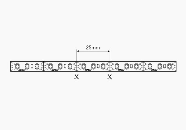 LED Line LED Strip 5 meter - 600 SMD2835 - Lichtkleur optioneel - 9,6W - 12V