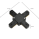 LCB 1-Fase Spanningsrail – 4-voudig splitter – Zwart LCB 1-Fase Spanningsrail – 4-voudig splitter – Zwart